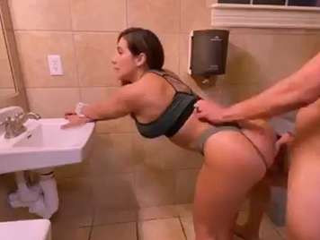Assed fucking in public toilet